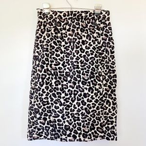 H&M leopard pencil skirt